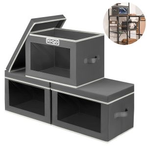 Foldable Fabric Storage Bin w/ Window