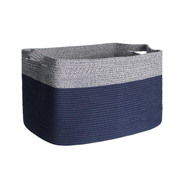 Foldable Cotton Rope Storage Basket