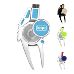 Hot Sale Creative Metal Golf Ball Brush w/ Cleaner & Fork