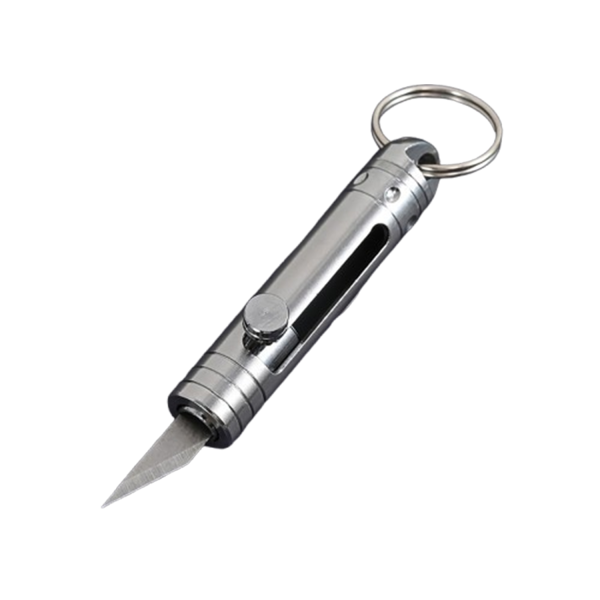 Mini Brass Utility Knife Keychain