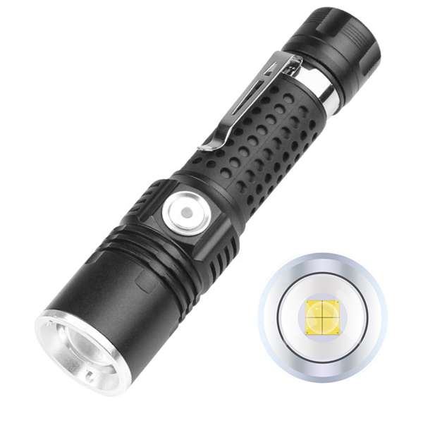 Multi-Function Zoom LED Flashlight – Compact & Rechargeable
