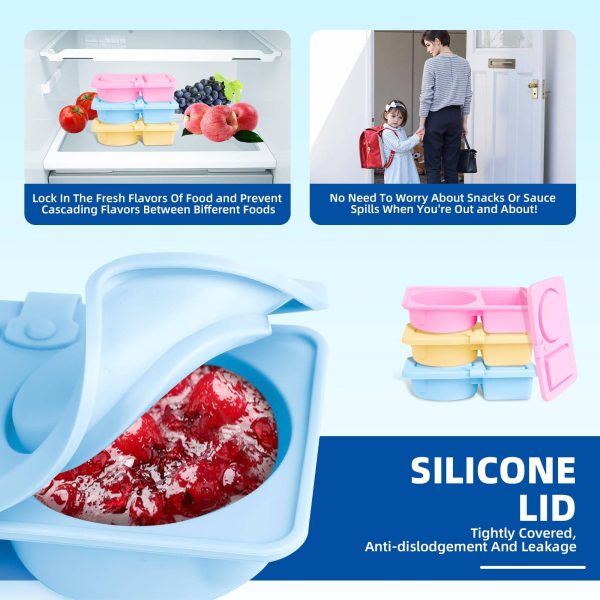 Leakproof Silicone Food Storage Box – Portable & Compartment