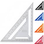 7 Inch Aluminum Triangle Ruler-Metric & Imperial Scale