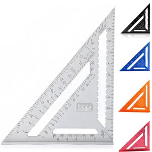7 Inch Aluminum Triangle Ruler-Metric & Imperial Scale