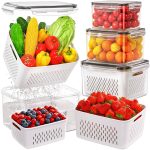 Portable Double-Layer Picnic Basket with Drain—Fridge Safe