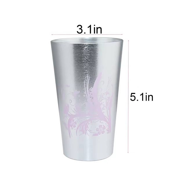 16oz Aluminum Cold Sensitive Color-Changing Beverage Cup
