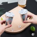 5oz Color-Changing Aluminum Cold Drink Cup – Firework Design
