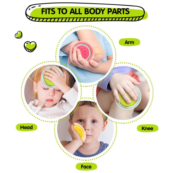 Kids' Reusable Fruit Ice Pack - Hot & Cold for Pain Relief