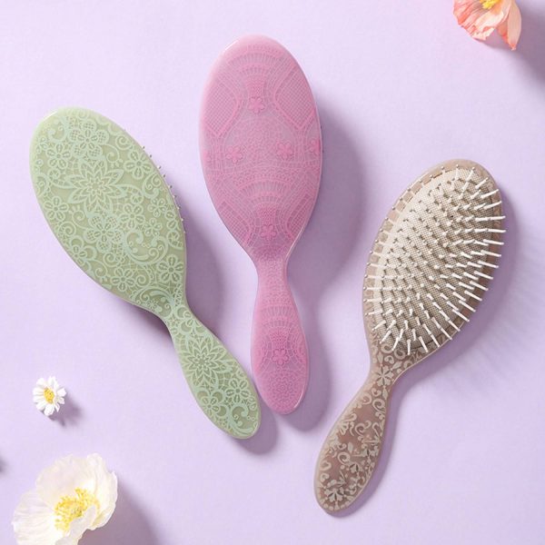 Totem Print Oval Hair Brush - Women’s Massage Comb