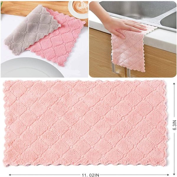 Thick Microfiber Dish Cloth – Absorbent & Scratch-Free