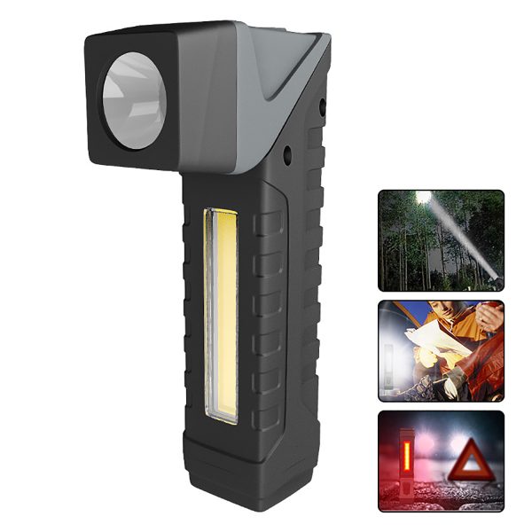 Magnetic Rotating COB Flashlight w/ Strong Beam