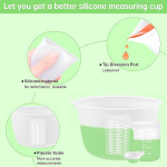 Easy-Clean Silicone Measuring Cup with Stirring Rod