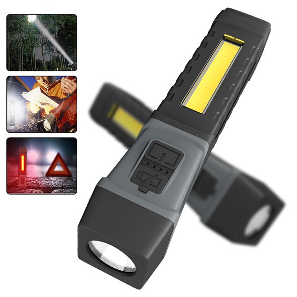 Magnetic Rotating COB Flashlight w/ Strong Beam