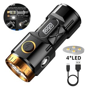 Outdoor Rechargeable Flashlight – Long-Range & Waterproof