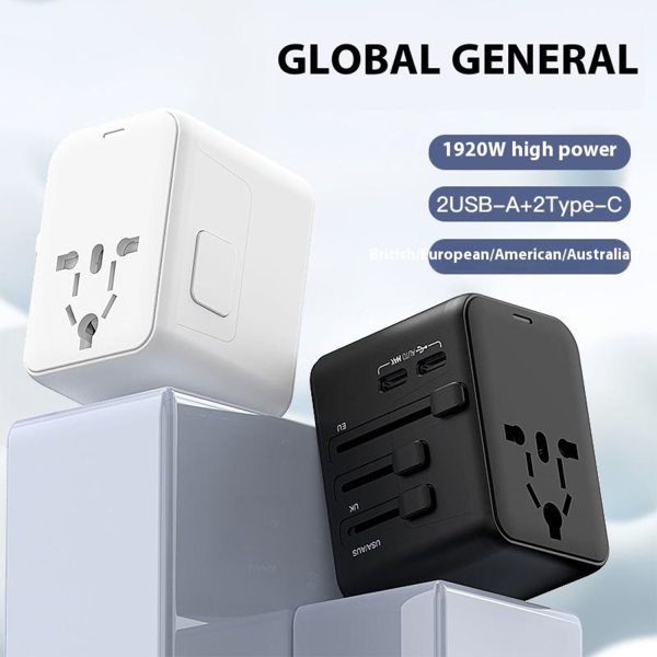 Universal GaN Fast Charging Travel Adapter–Worldwide Use