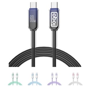 60W Fast Charging USB Type-C Cable – Ice Crystal Design