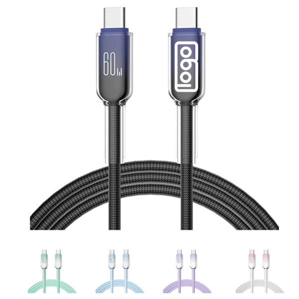 60W Fast Charging USB Type-C Cable – Ice Crystal Design