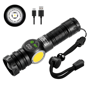 Adjustable Outdoor Aluminum Flashlight with Digital Display