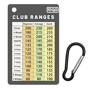 Golf Club Range Chart – Quick Reference Distance Card