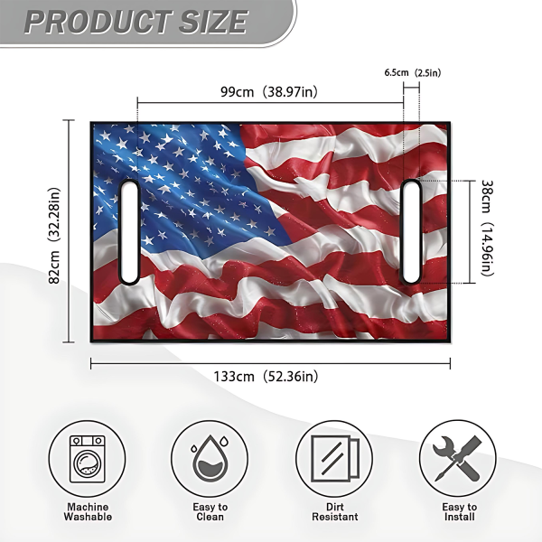 Dust-Proof Tour Bus Seat Cover – USA Flag Fleece Design
