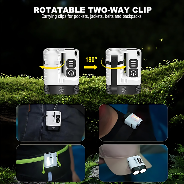 Outdoor Waterproof Aluminum Alloy Flashlight with Clip