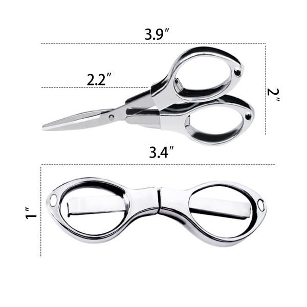 Mini Folding Scissors – Portable Multi-Tool w/ Metal Handle