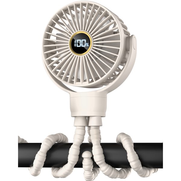 Octopus Mini Fan – Rechargeable with Digital Display