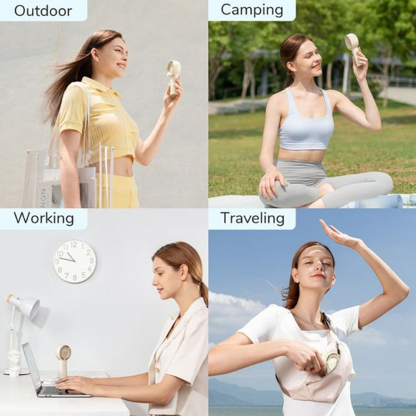 Mini Bladeless Handheld Fan – USB Rechargeable & Portable
