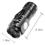 Three-Eyed Rechargeable LED Flashlight – Zoom & Magnetic