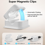 6PCS Magnetic Cable Clips – Desk & Phone Cord Organizer