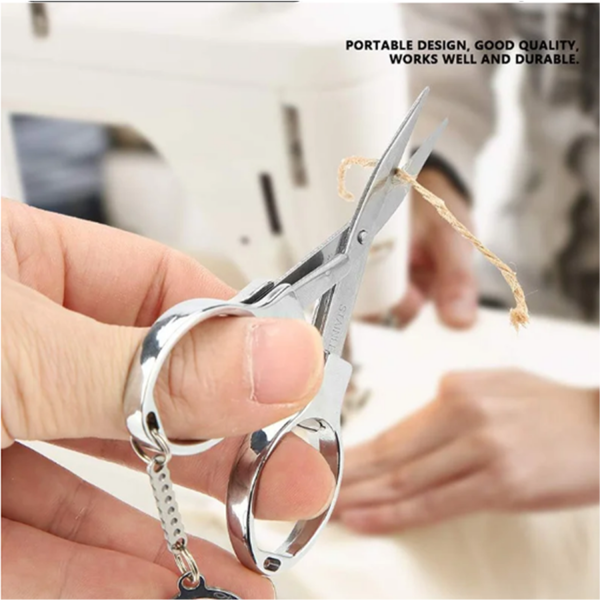 Mini Folding Scissors – Portable Multi-Tool w/ Metal Handle