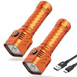 USB Rechargeable Aluminum Flashlight – 3 Modes & Safe