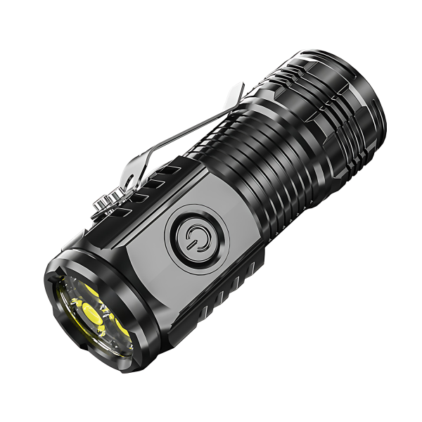 Three-Eyed Rechargeable LED Flashlight – Zoom & Magnetic