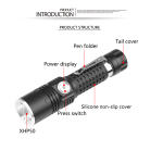 Multi-Function Zoom LED Flashlight – Compact & Rechargeable