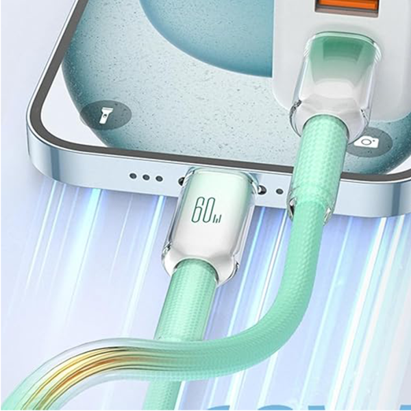60W Fast Charging USB Type-C Cable – Ice Crystal Design