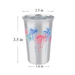 5oz Color-Changing Aluminum Cold Drink Cup – Firework Design