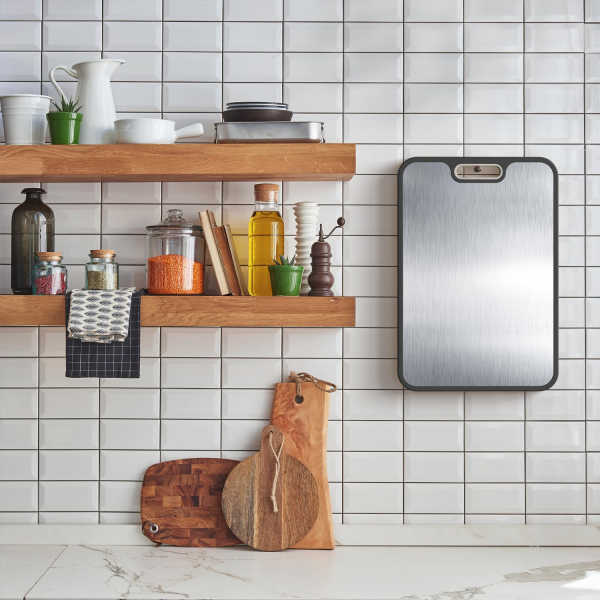 Food-Grade Wheat Stainless Steel Cutting Board—Antibacterial