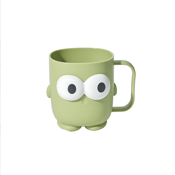 16oz Cute Big-eyed Household Mouthwash Cup with Handle