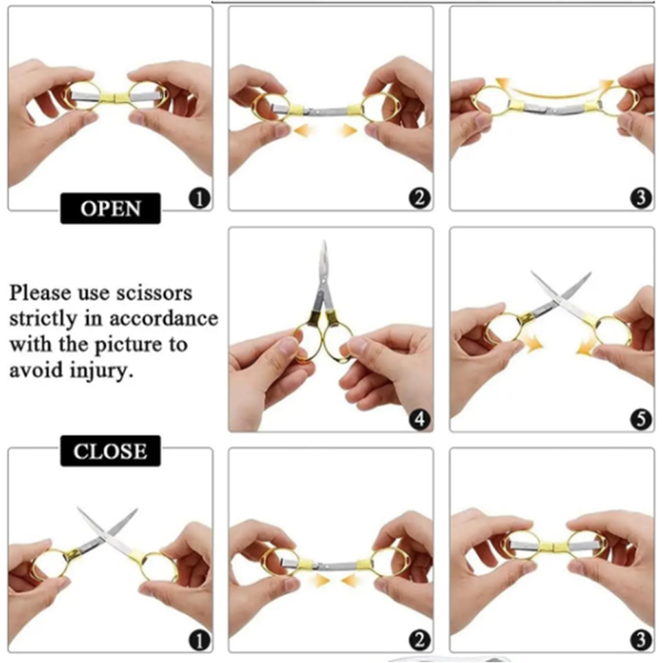 Mini Folding Scissors – Portable Multi-Tool w/ Metal Handle