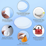 Anti-stain silicone heat-insulating coasters