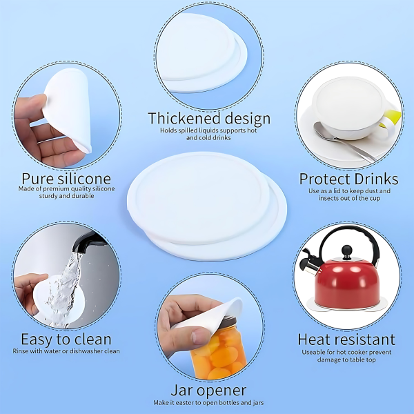 Anti-stain silicone heat-insulating coasters