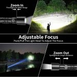 USB-C Rechargeable Flashlight – Waterproof & Zoomable