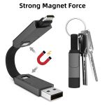 4-in-1 Magnetic Charging Cable Keychain for Phone