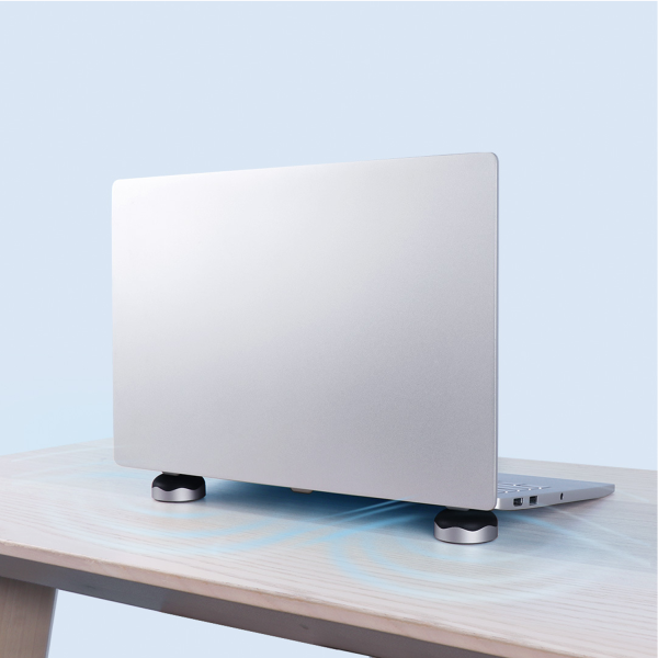 Portable laptop cooling base pad—desktop heightening stand