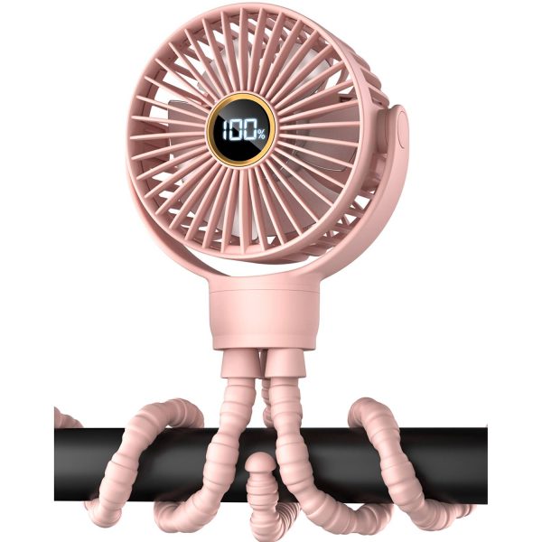 Octopus Mini Fan – Rechargeable with Digital Display