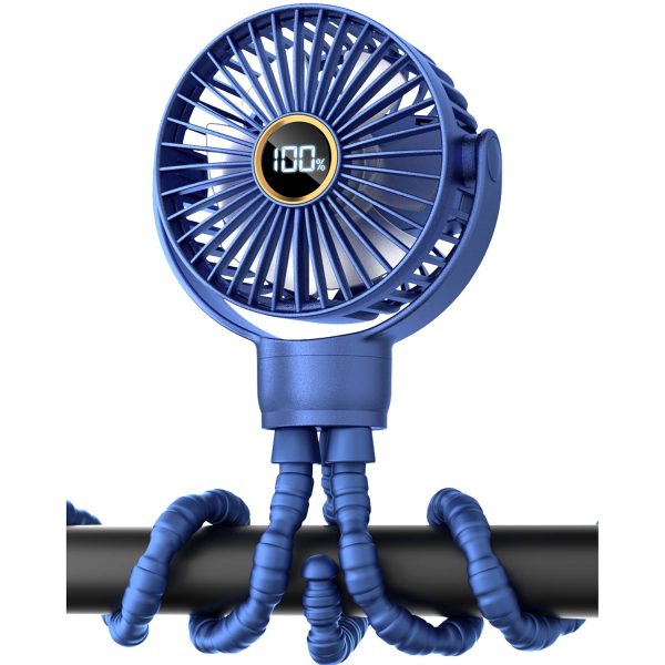 Octopus Mini Fan – Rechargeable with Digital Display