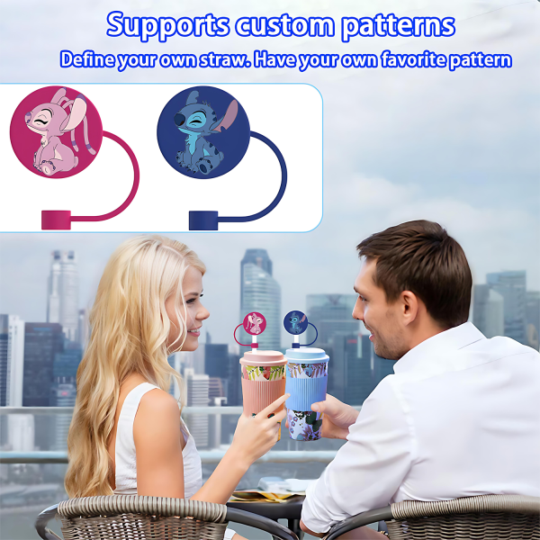 Cute Silicone Straw Topper Cap – Dustproof & Reusable Cover