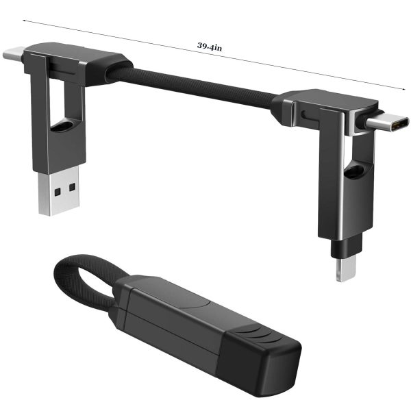 4-in-1 Magnetic Charging Cable Keychain for Phone