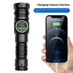 Adjustable Outdoor Aluminum Flashlight with Digital Display