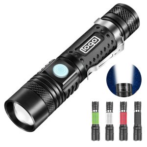 Multi-Function Zoom LED Flashlight – Compact & Rechargeable